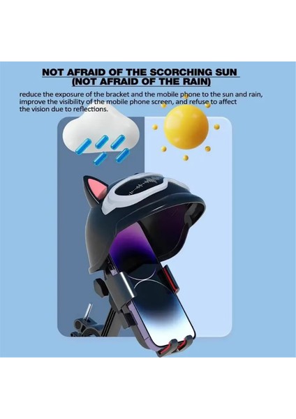 Bisiklet Telefon Tutucu 360° Dönebilen Açık Hava Bisiklet Navigasyon Standı Güneş Kremi Yağmur Geçirmez Akıllı Telefon Standı, A (Yurt Dışından) fırsatları