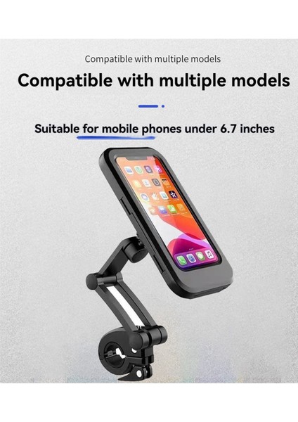 Evrensel Bisiklet Cep Telefonu Tutucu Navigasyon Katlanabilir Su Geçirmez 360° Ayarlanabilir (Yurt Dışından)
