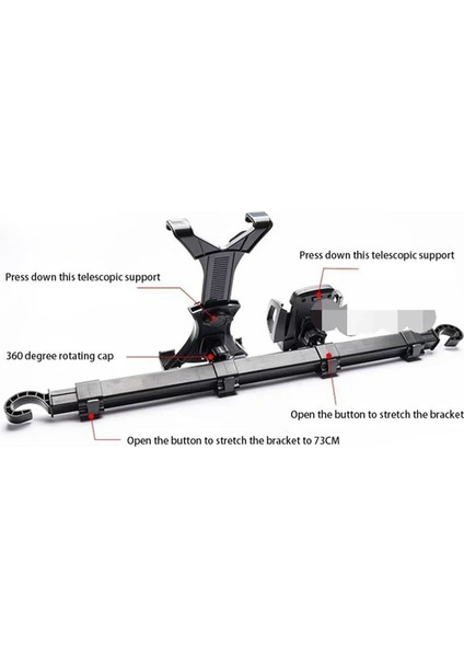 2'si 1 Arada Araç Tablet Telefon Tutucu Kamyon Arka Koltuk Baş Desteği Montajı Arka Için Evrensel Braket (Yurt Dışından) modelleri