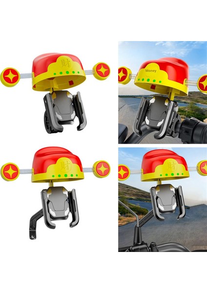 Komik Bisiklet Telefon Tutucu Açık Hava Bisiklet Navigasyon Standı Güneş Kremi Yağmur Geçirmez Akıllı Telefon Standı, A (Yurt Dışından) fırsatları