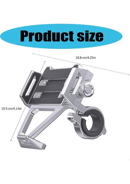360 Derece Dönebilen Telefon Tutucu Motosiklet Gidonuna Hızlı Kurulum Standı Gümüş (Yurt Dışından) indirimleri