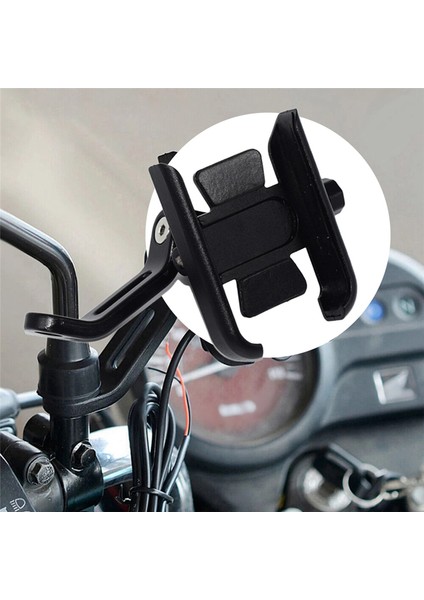 Pcx 125 160 150 Aksesuarları Cnc Ayna Montajlı Cep Telefonu Gps Braketi Siyah (Yurt Dışından) fiyatları