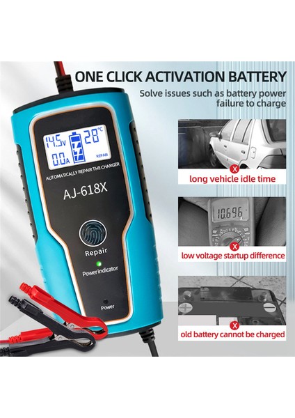 Araba Için 6A 12V Avrupa Standardı Fişli Akü Şarj Cihazı Güç Darbesi Onarım Şarj Kurşun Asit Ab (Yurt Dışından) fırsatları