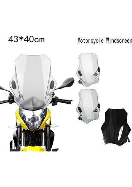 MT07 MT09 CBR600RR CB1000R Gxsr 600 750 Ayarlanabilir 43X40CM Gri Ön Cam (Yurt Dışından) indirimleri