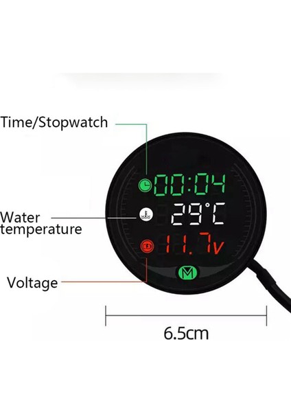 2x 5'i 1 Arada Su Sıcaklığı USB Şarj Edilebilir Zaman Voltmetresi LED Gece Görüş Ölçer Sensörlü (Yurt Dışından) indirimleri