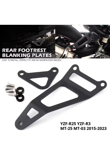 MT03 mt 03 25 Yzf R25 R3 Egzoz Braketi Yzfr3 YZFR25 Için Arka Ayak Mandalları Ayak Dayama Yeri Körleme Plakası (Yurt Dışından) modelleri