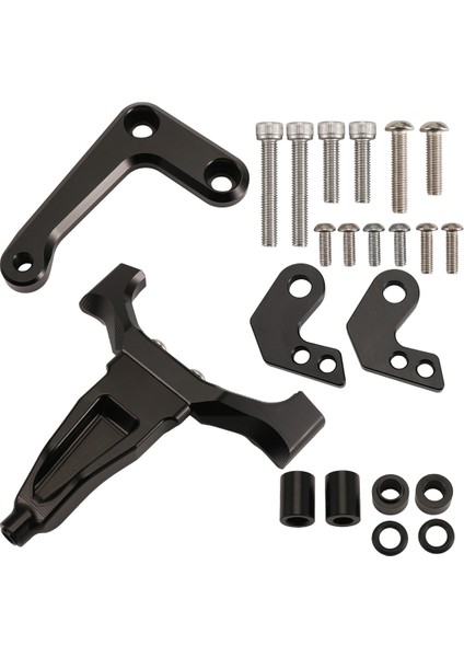 Mt-09 MT09 2024 2025 Siyah Aksesuarlar Için Stabilizatör Direksiyon Amortisörü Montaj Braketi Kiti (Yurt Dışından)
