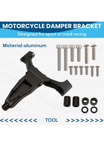 Mt-09 MT09 2024 2025 Siyah Aksesuarlar Için Stabilizatör Direksiyon Amortisörü Montaj Braketi Kiti (Yurt Dışından) fırsatları