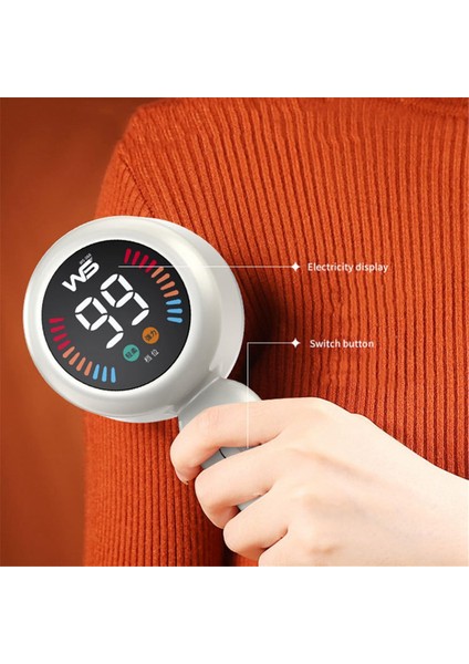 Kumaş Tıraş Makinesi Lint Temizleyici Giysi Lint Temizleyici USB Şarj Edilebilir LED Ekranlı Giysi Lint Temizleyici, Yeşil (Yurt Dışından) fırsatları