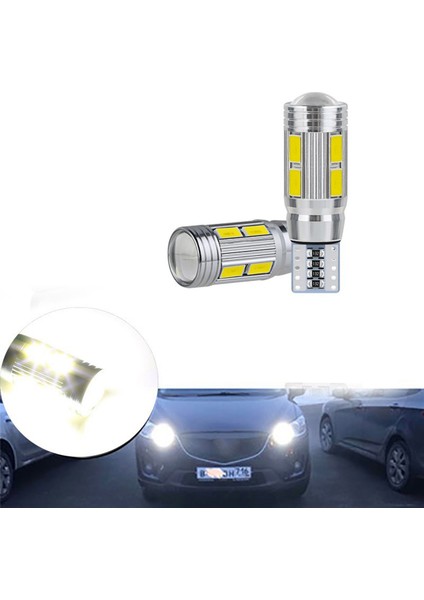 10 Adet W5W T10 12V 6000K 5630 10 Smd Araba LED Ampul Canbus Plaka Takoz Yan Dönüş Sinyal Lambası Süper Parlak Beyaz (Yurt Dışından) fırsatları