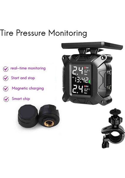 Kablosuz Tpms Lastik Basıncı Izleme Sistemi Güneş Enerjili Harici Sensör Sıcaklık Monitörü Su Geçirmez A Stili (Yurt Dışından) fiyatları