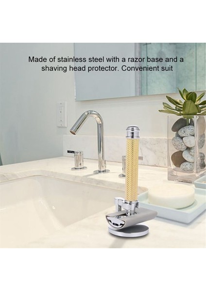 Gümüş Ayarlanabilir Çift Kenarlı Klasik Güvenlikli Tıraş Bıçağı Erkek Tıraş Bıçağı Taban Kesici Başlıklı (Yurt Dışından) fırsatları