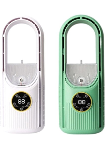 Taşınabilir Soğutucu Fan - Taşınabilir Klima USB Yapraksız Fan Ev Yatakhane Ofis Masaüstü Nemlendirme Elektrikli Fan (Yurt Dışından)