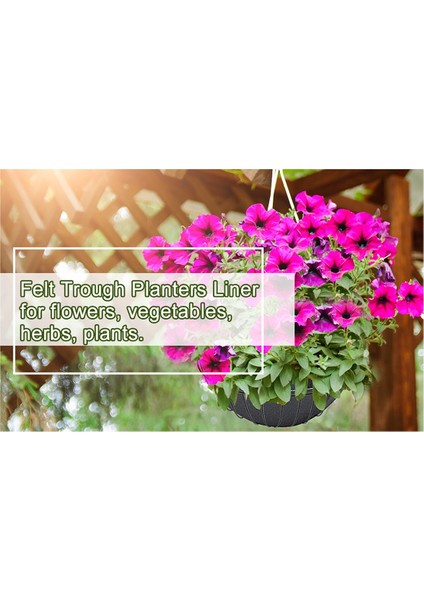 Adet 14/16 Inç Askılı Çiçek Sepeti Astarları Kumaş Askılı Bitki Astarları Yuvarlak Saksı Astarları Dokumasız Siyah Keçe (Yurt Dışından) fiyatları