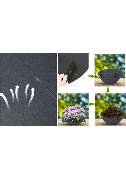 Adet 14/16 Inç Askılı Çiçek Sepeti Astarları Kumaş Askılı Bitki Astarları Yuvarlak Saksı Astarları Dokumasız Siyah Keçe (Yurt Dışından) modelleri