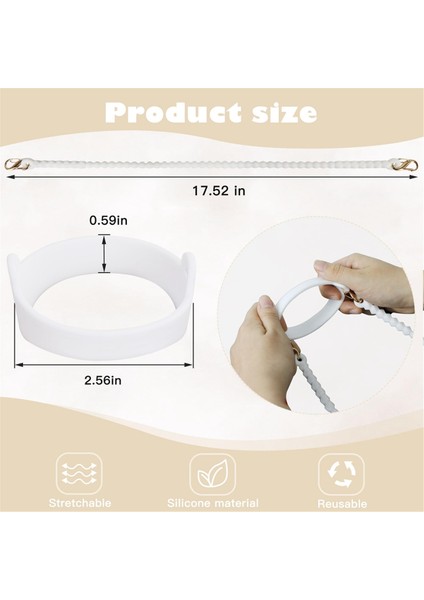 Yumuşak ve Dayanıklı Su Şişesi Tutucu, Askı, Boyun Askısı, Askılı Taşıyıcı - Çoğu 8-40OZ Su Şişesine Uyar, Beyaz (Yurt Dışından) modelleri