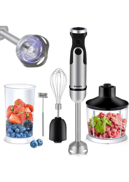 Biolomix El Blenderi, Değişken Hızlı Blender, El Blenderi, Gıda Doğrayıcı, El Blenderi, Meyve Sıkacağı, Kıyma Makinesi Ab Fişi (Yurt Dışından) fiyatları