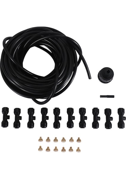 1/4 Inçlik Slip-Lock Sisleme Nozulları Seti Veranda Sisleme Sistemi Dış Mekan Soğutma Sistemi Bahçe Su Sisleyici Için Sis Nozulları (Yurt Dışından)