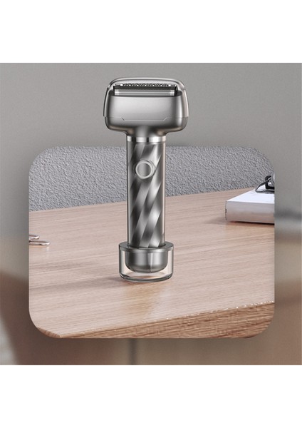 Mini 3 Başlıklı Şarj Edilebilir Tıraş Makinesi Tamamen Yıkanabilir Taşınabilir Erkek Elektrikli Tıraş Makinesi, Gümüş Gri (Yurt Dışından) modelleri