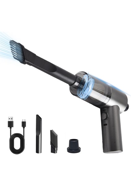 Taşınabilir Araç Süpürgesi El Süpürgesi Kablosuz, Şarj Edilebilir Çift Kullanımlı Islak ve Kuru Araç Temizleme Aleti Mutfak Güzelliği Için (Yurt Dışından)