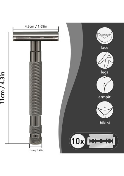 Paslanmaz Çelik Çift Taraflı Bıçaklı Dayanıklı Değiştirilebilir Yeniden Kullanılabilir Güvenlik Tıraş Bıçakları, A (Yurt Dışından) modelleri