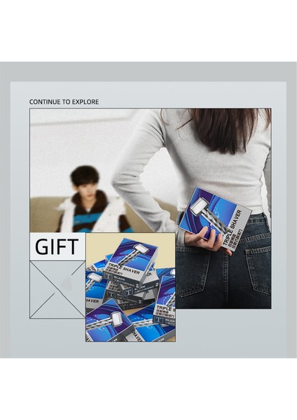 Mini 3 Başlıklı Şarj Edilebilir Tıraş Makinesi Tamamen Yıkanabilir Taşınabilir Erkek Elektrikli Tıraş Makinesi, Gümüş Gri (Yurt Dışından) indirimleri