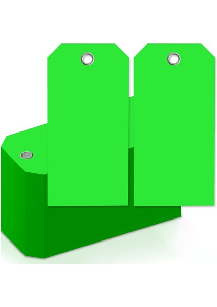 3/4 Inç x 2 3/8 Inç Neon Nakliye Etiketleri, Güçlendirilmiş Delikli Boş Ağır Hizmet Tipi Askılı Etiketler, Yazılabilir Bagaj Etiketleri, A (Yurt Dışından)