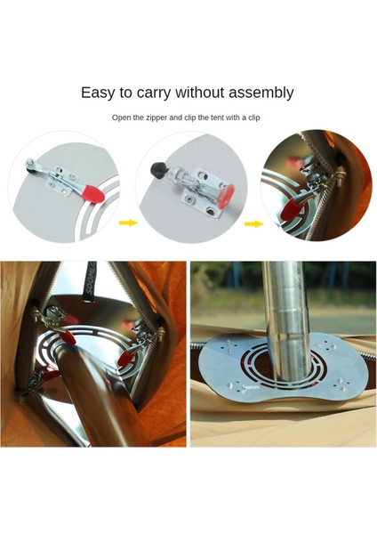 Çadır Sobası Jack Kamp Odun Soba Borusu Yalıtımı Alev Koruma Plakası Sıcak Çadır Için Baca Delikli Soba Jakı (Yurt Dışından) fırsatları