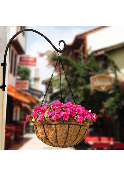 2 Adet Ağır Hizmet Tipi Asılı Bitki Braketi, Çiçek Sepeti ve Kuş Yemliği Asmak Için 16 Inç Dış Mekan Duvara Kavisli Askı Braketi (Yurt Dışından) fırsatları
