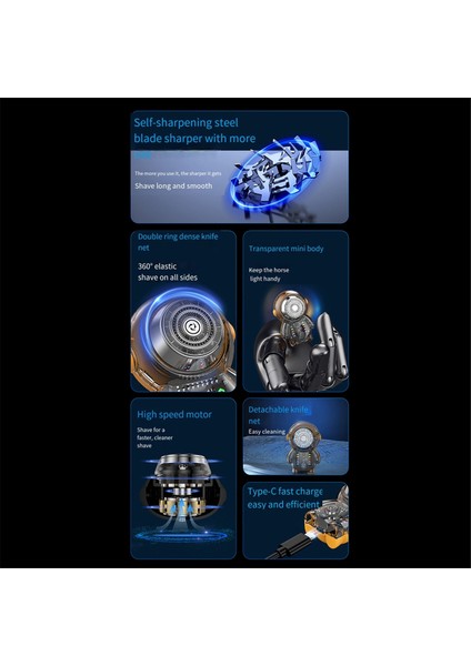 Astronot Rgb Işıklı Elektrikli Tıraş Makinesi Taşınabilir USB Tıraş Makinesi Erkek Elektrikli Tıraş Makinesi Seyahat Mini Tıraş Makinesi (Yurt Dışından) modelleri