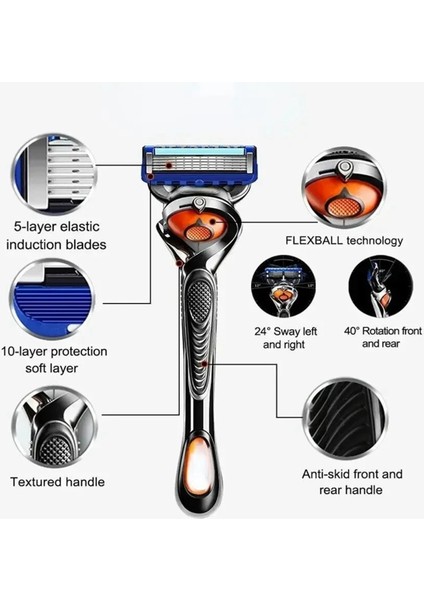 20 Adet 5 Katmanlı Tıraş Bıçağı Yedek Bıçakları Erkek Tıraş Makineleri Için Tıraş Güvenliği Tıraş Bıçakları Cilt Koruması Yeniden Kullanılabilir (Yurt Dışından) modelleri