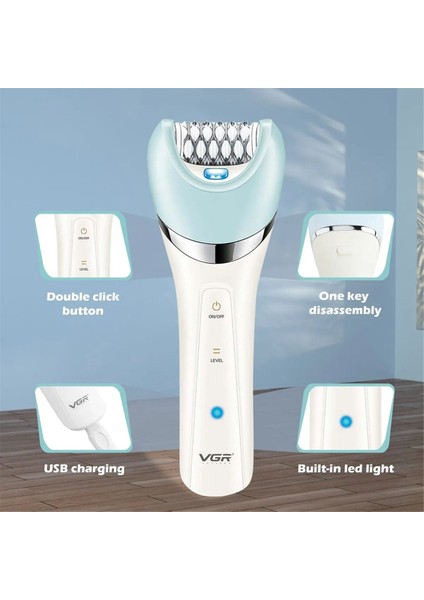 Vgr Epilatör Electri Kadın Epilatörü Kadın Tıraş Makinesi Bacak Vücut Tüy Alma Makinesi Bayan Bikini Düzeltici Yüz Temizleme Masajı (Yurt Dışından) modelleri