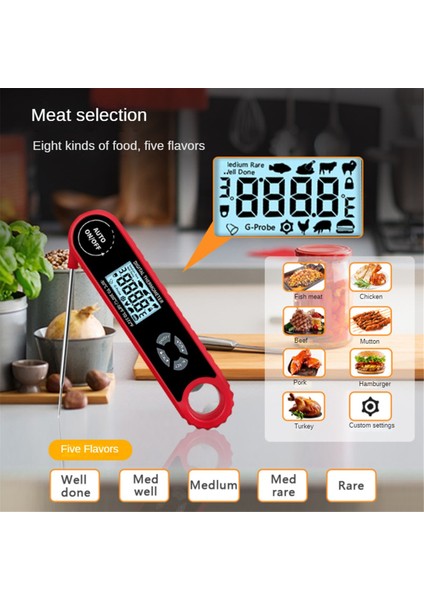 Et Termometresi Dijital Anında Okunan Et Termometresi, Mutfak Dış Mekan, Barbekü, Hindi, Şekerleme, Sığır Eti Için Izgara Pişirme (Yurt Dışından) fiyatları
