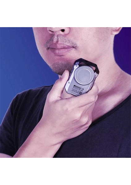 Elektrikli Mini Seyahat Tıraş Makinesi Erkekler Şarj Edilebilir Ipx7 Su Geçirmez Punk Mecha Cep Yüz Sakal Tıraş Makinesi Anahtarlıklı A (Yurt Dışından) fırsatları