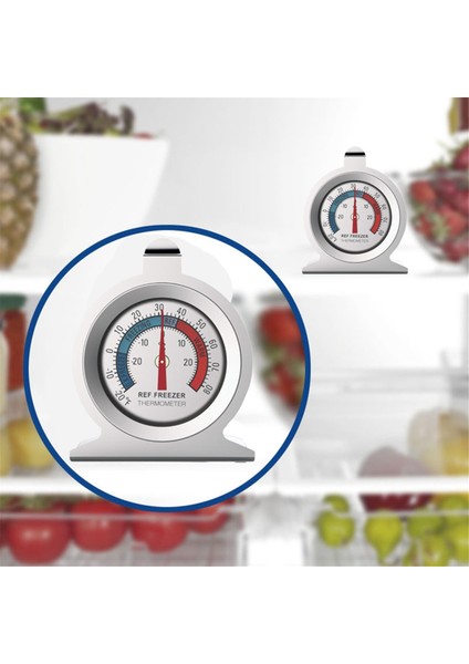 Adet Buzdolabı Termometresi 20℃-20℃/-20℉-80℉ Kırmızı Göstergeli Büyük Kadranlı Buzdolabı Analog Termometresi (Yurt Dışından) fırsatları