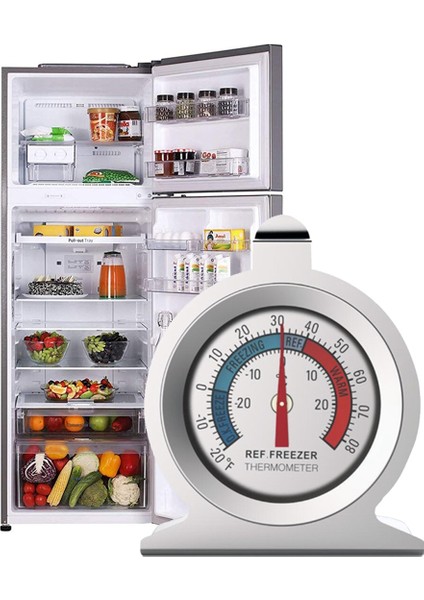 Adet Buzdolabı Termometresi 20℃-20℃/-20℉-80℉ Kırmızı Göstergeli Büyük Kadranlı Buzdolabı Analog Termometresi (Yurt Dışından) indirimleri