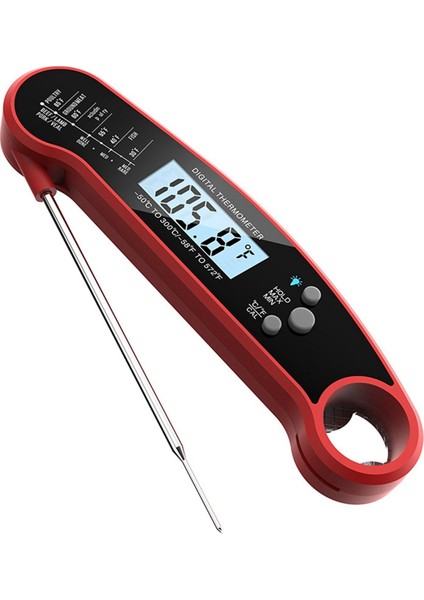 Dijital Et Termometresi, Anında Okunan Katlanabilir Problu Gıda Termometresi, Ev Dış Mekan Için Pişirme Termometresi (Yurt Dışından)