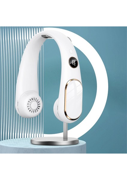 N23 2400MAH Boyun Askılı Fan USB Şarjlı Taşınabilir Ofis Tipi Yapraksız Boyun Askılı Mini Fan Soğutma (Yurt Dışından) fırsatları