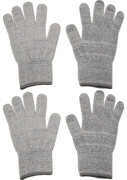 2 Çift Kesilmeye Dayanıklı Eldiven Gıda Sınıfı Seviye 5 El Koruması, Istiridye Açma Için Mutfak Kesim Eldiveni (Büyük) (Yurt Dışından)