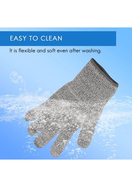 2 Çift Kesilmeye Dayanıklı Eldiven Gıda Sınıfı Seviye 5 El Koruması, Istiridye Açma Için Mutfak Kesim Eldiveni (Büyük) (Yurt Dışından) modelleri