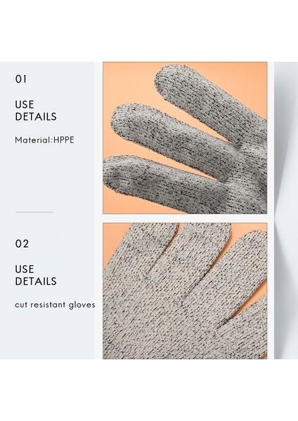 2 Çift Kesilmeye Dayanıklı Eldiven Gıda Sınıfı Seviye 5 El Koruması, Istiridye Açma Için Mutfak Kesim Eldiveni (Büyük) (Yurt Dışından) indirimleri