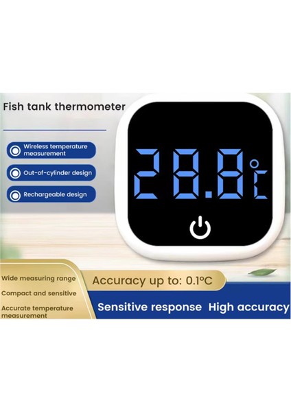 0-60℃ Akvaryum Kendinden Yapışkanlı Termometre LCD Dijital Balık Tankı Mini Termometreler Ekran Monitörü Teraryum Sıcaklığı (Yurt Dışından) fırsatları