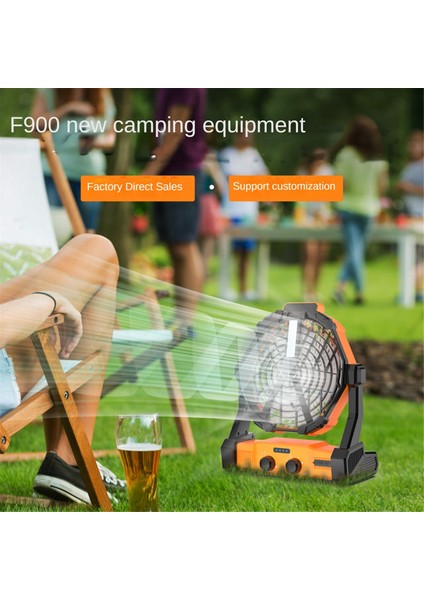 Taşınabilir Kamp Fanı LED Fenerli 8000MAH Dış Mekan Fanı Seyahat, Yürüyüş, Balık Tutma, Piknik Için Kişisel Şarj Edilebilir Fan (Yurt Dışından)