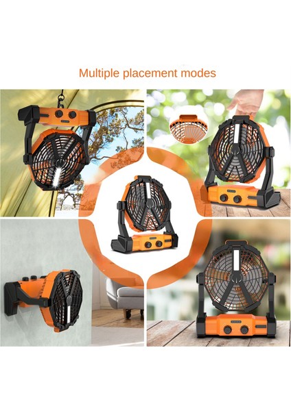 Taşınabilir Kamp Fanı LED Fenerli 8000MAH Dış Mekan Fanı Seyahat, Yürüyüş, Balık Tutma, Piknik Için Kişisel Şarj Edilebilir Fan (Yurt Dışından) fiyatları