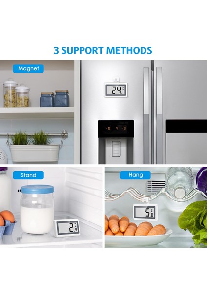 Buzdolabı Dondurucu Termometresi, Dijital Buzdolabı Termometresi, LCD Ekranlı, °c/°f Anahtarı, Mutfak, Ev, Restoranlar Için (Yurt Dışından) indirimleri