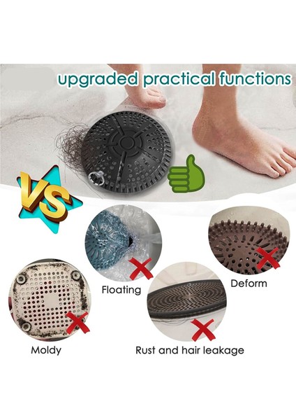 Duş Saç Gideri Tutucu, 2 Paket 5.5 Inç Silikon Gider Koruyucu Süzgeç, Duş Odası Için Duş Gideri Kapağı (Yurt Dışından) indirimleri