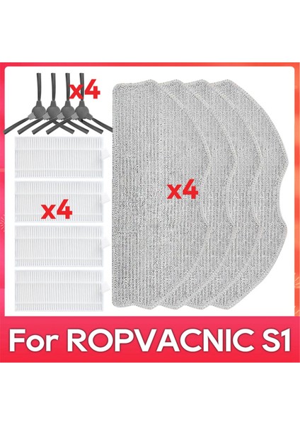 Ropvacnıc S1 Yan Fırça Hepa Filtre Mop Rag Robot Süpürge Parça Yedek Aksesuar Yedek Takımı (Yurt Dışından)