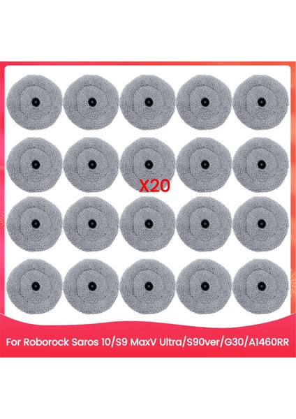 Roborock Saros 10/s9 Maxv ULTRA/S90VER/G30/A1460RR Yedek Parçaları Yeniden Kullanılabilir Yıkanabilir Paspas Pedi B Için Paspas Bezi Pedi (Yurt Dışından)