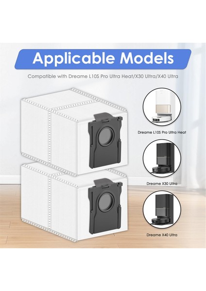 Dreame X40/ X40 Pro/ X30 Pro Ultra/ L10S Pro Ultra Robot Süpürge, Vakum Torbaları Için Uyumlu Yedek Toz Torbaları (Yurt Dışından) fiyatları