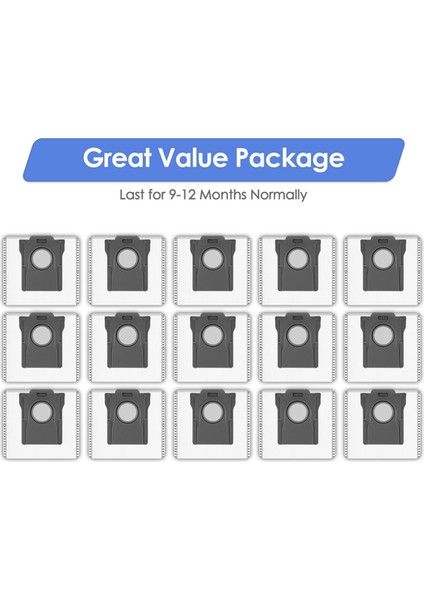 Dreame X40/ X40 Pro/ X30 Pro Ultra/ L10S Pro Ultra Robot Süpürge, Vakum Torbaları Için Uyumlu Yedek Toz Torbaları (Yurt Dışından) fırsatları